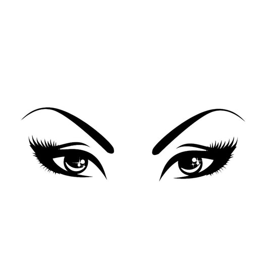 16.1*5.3CM Mysterious Look Women Eyes Car Sticker High Quality Decor Vinyl Black/Silver C12-0568