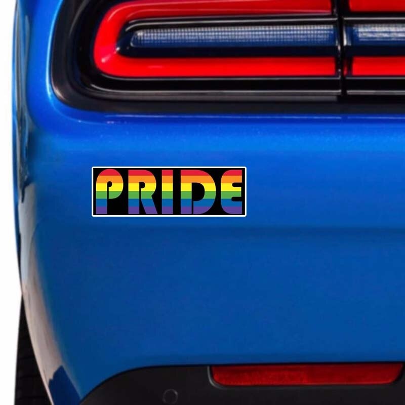 15CM*4.7CM Gay Pride Rainbow Personality   Decal Car Sticker 12-0258