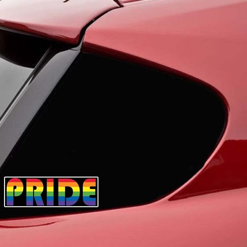 15CM*4.7CM Gay Pride Rainbow Personality   Decal Car Sticker 12-0258