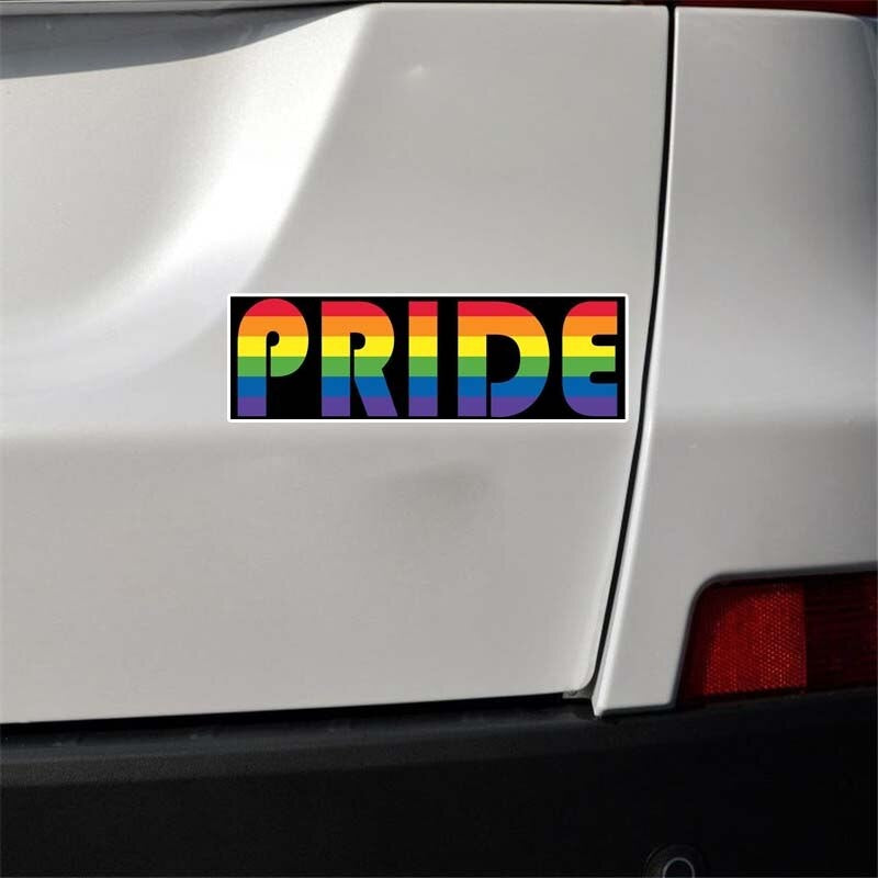 15CM*4.7CM Gay Pride Rainbow Personality   Decal Car Sticker 12-0258
