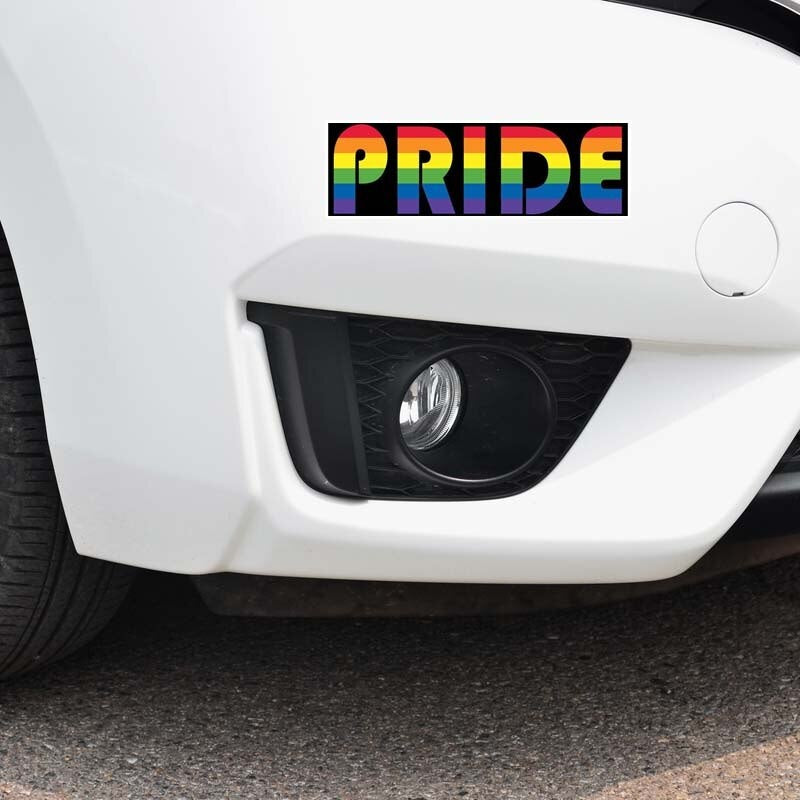 15CM*4.7CM Gay Pride Rainbow Personality   Decal Car Sticker 12-0258