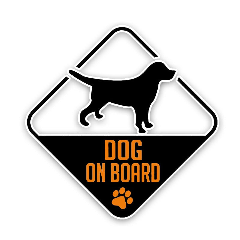 13.1CM*13.1CM DOG ON BOARD Decal  Interesting Print Car Sticker 12-40323