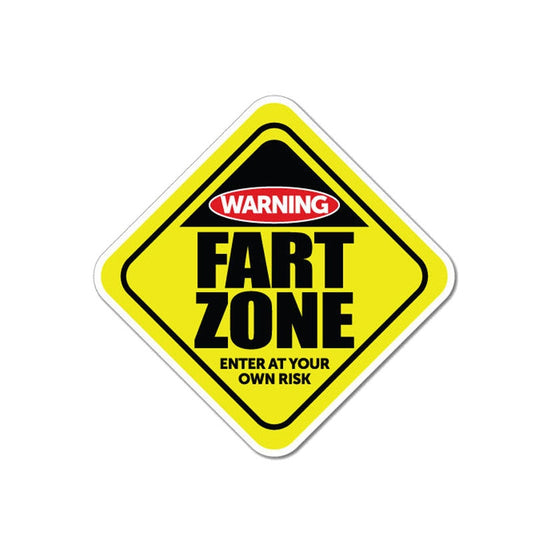 12CM*12CM Funny Warning Fart Zone ENTER AT YOUR OWN RISK Car Sticker  Decal 12-1005