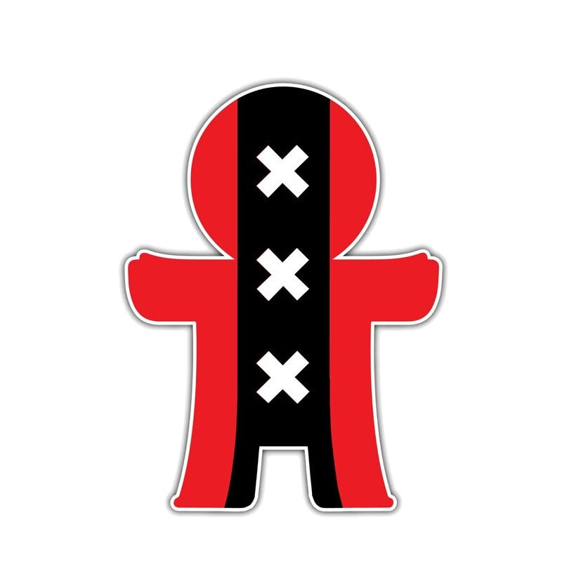 15CM*11CM Funny Cute Amsterdam Child Flag Decal   Car Sticker 12-1359