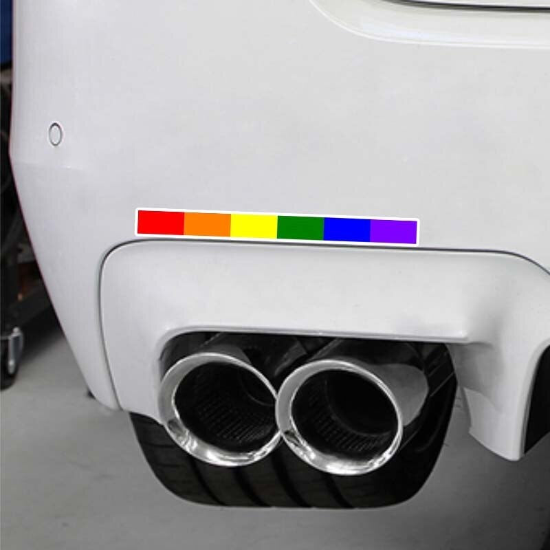 16.8CM*1.4CM Creative Gay Pride Rainbow Windows Funny  Decal Car Sticker 12-0243