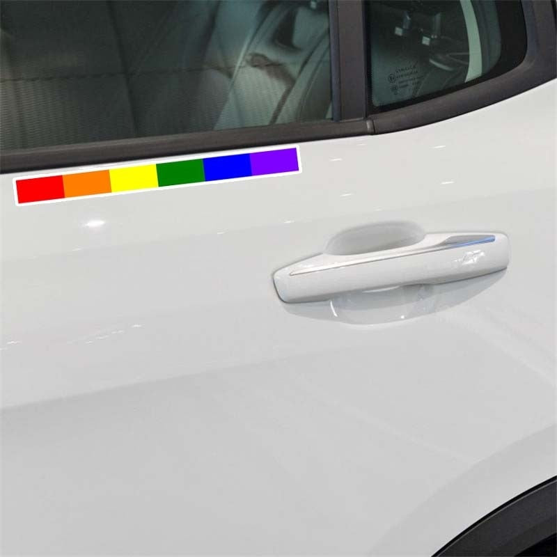 16.8CM*1.4CM Creative Gay Pride Rainbow Windows Funny  Decal Car Sticker 12-0243