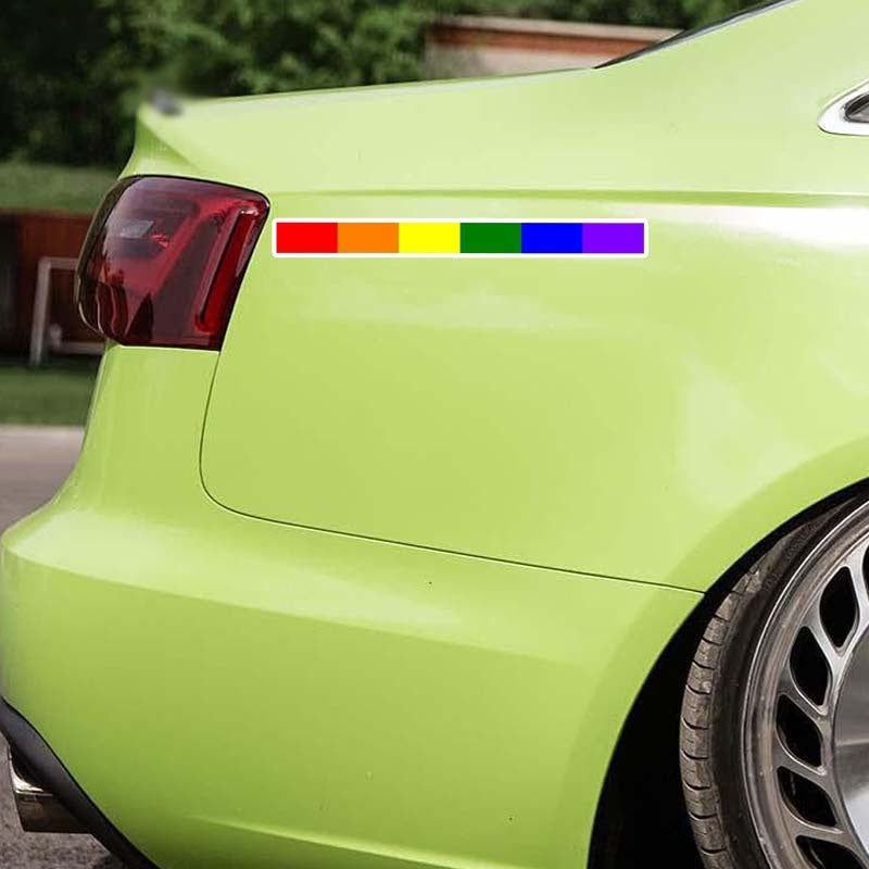 16.8CM*1.4CM Creative Gay Pride Rainbow Windows Funny  Decal Car Sticker 12-0243