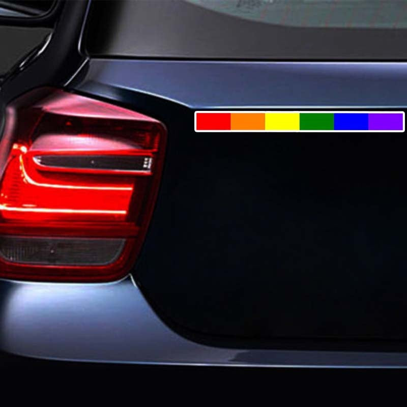 16.8CM*1.4CM Creative Gay Pride Rainbow Windows Funny  Decal Car Sticker 12-0243
