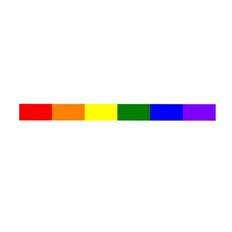 16.8CM*1.4CM Creative Gay Pride Rainbow Windows Funny  Decal Car Sticker 12-0243