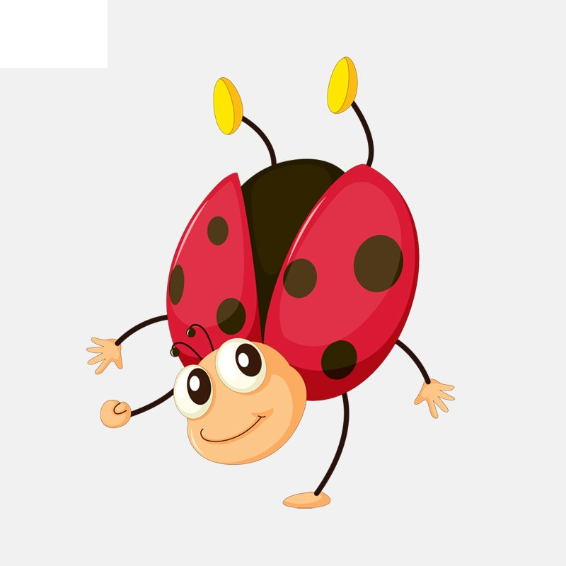 11.8CM*14.5CM Cute Inverted Ladybug Decal PVC Motorcycle Car Sticker  11-00833