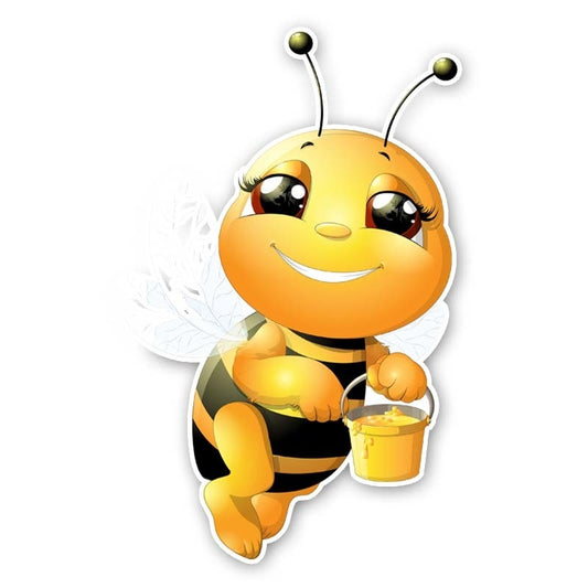 9.4CM*15.3CM A Diligent Bee  Decal Interest Car Sticker 12-300572