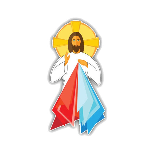 6.7CM*15.2CM  Jesus Christ Sacred Heart Divine Mercy Religion  PVC  Car Sticker 11-00367
