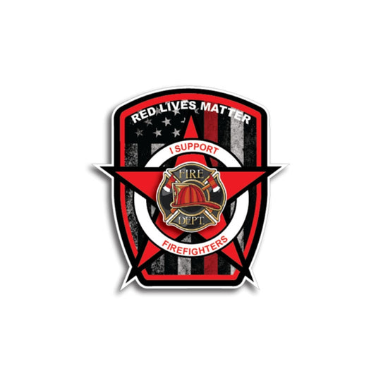 13.8CM*15CM American Flag Firefighter  Car Sticker  Decal 12-0665