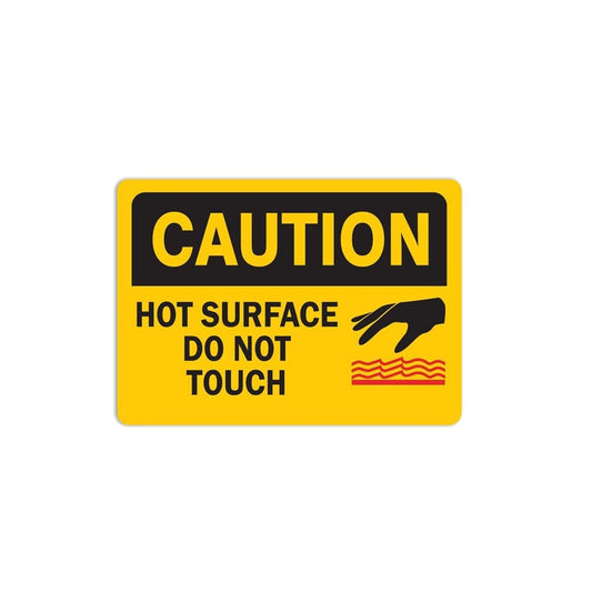 14.7CM*10.6CM Personality Decoration Decal Caution Hot Surface Do Not Touch  Car sticker 12-0922