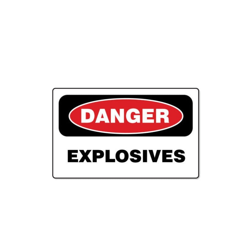 14.3CM*7.3CM Danger Explosives Car Sticker Funny  Warning Decal  12-1059