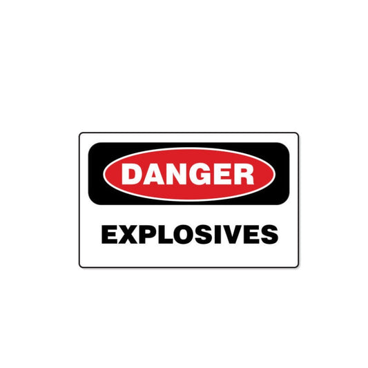 14.3CM*7.3CM Danger Explosives Car Sticker Funny  Warning Decal  12-1059