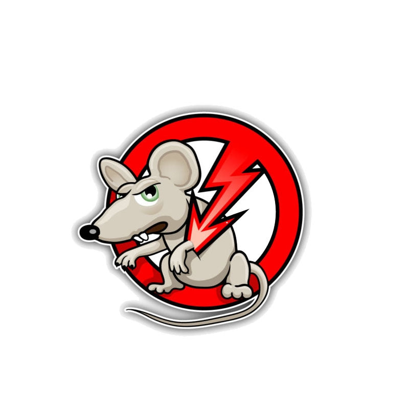 10.8CM*10.4CM Warning No Rats Car Sticker  Cartoon Funny Decal 12-1461