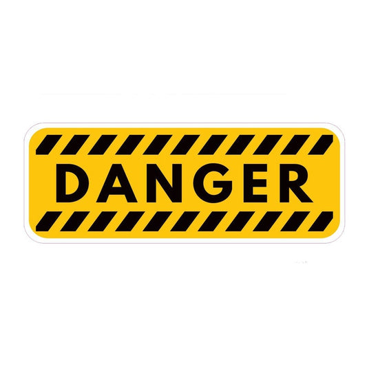 16.8CM*6CM Danger Warning Reminding Decals Of The Car Sticker Personality  12-0386
