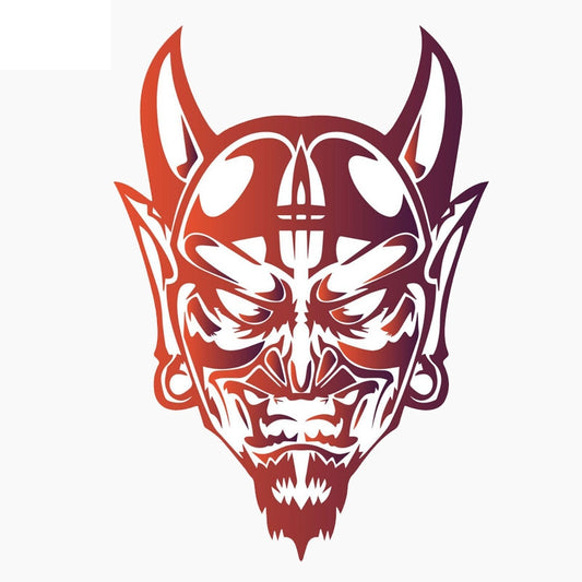 8.9CM*12.7CM Devil Satan Face Evil Demon Personality  Car Sticker C1-7728