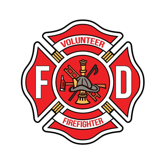 14CM*14CM Creative Funny Volunteer Firefighter  Car Sticker Decal 12-0487