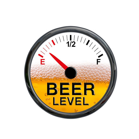 14CM*14CM Funny Beer Level Meter Gauge Decal  Car Sticker 12-0629