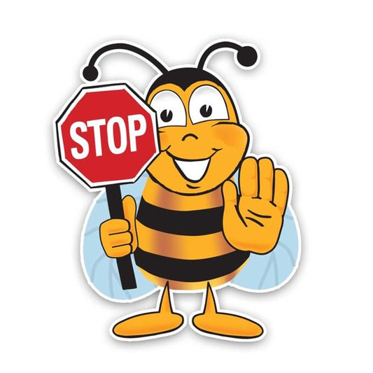 14.2CM*18.2CM BEE STOP Decorate Sticker Car Decal  12-300846