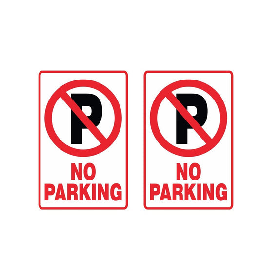 2X 11CM*7.2CM Warning NO Parking Car Sticker  Funny Decal  12-0893