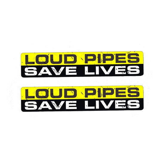 2X 15CM*3CM Warning LOUD PIPES SAVE LIVES Funny  Car Sticker Body Decal 12-0019