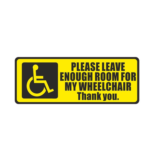 17.7CM*6.7CM Disabled Sign Disability Mobility Wheelchair  PVC Car Sticker Decal 11-00083