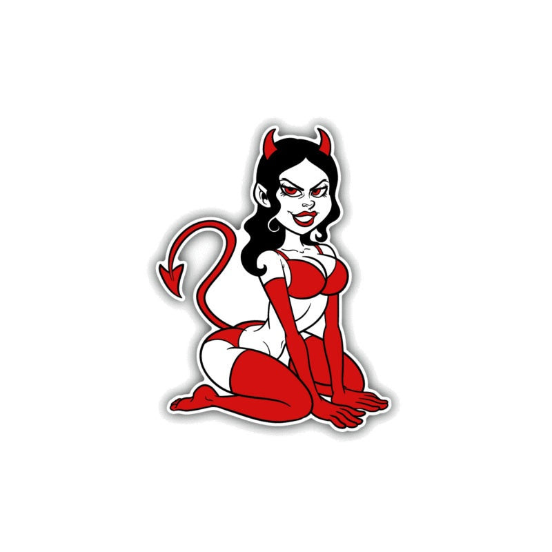 10.2CM*13.2CM Woman Devil Sexy Love Car Sticker  Funny Decal 12-1429