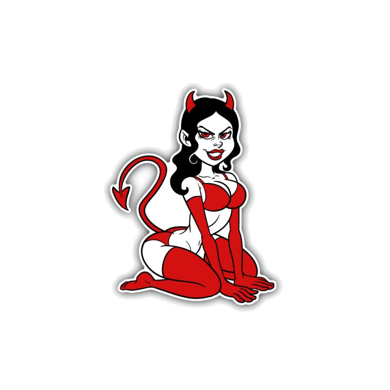 10.2CM*13.2CM Woman Devil Sexy Love Car Sticker  Funny Decal 12-1429