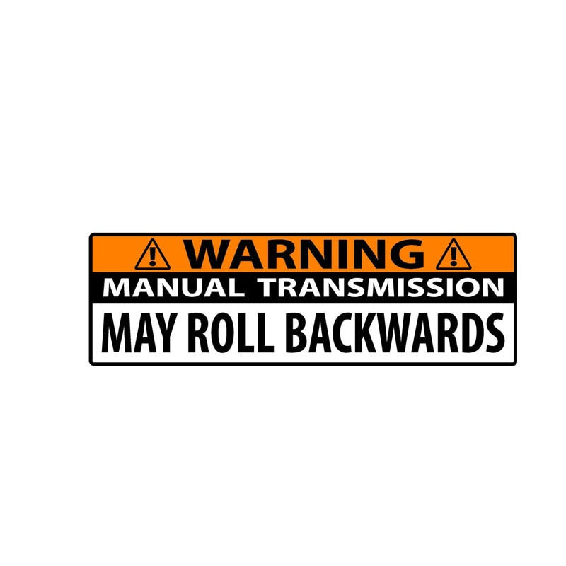 15CM*4.5CM Creative Manual Transmission May Roll Backwards  Decal Car Sticker 12-0788