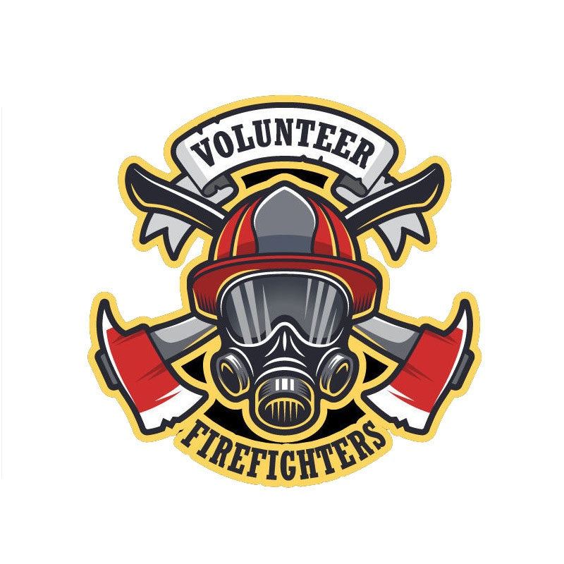 13.9CM*13.9CM Funny Volunteer Firefighter  Car Sticker  Decal 12-0659