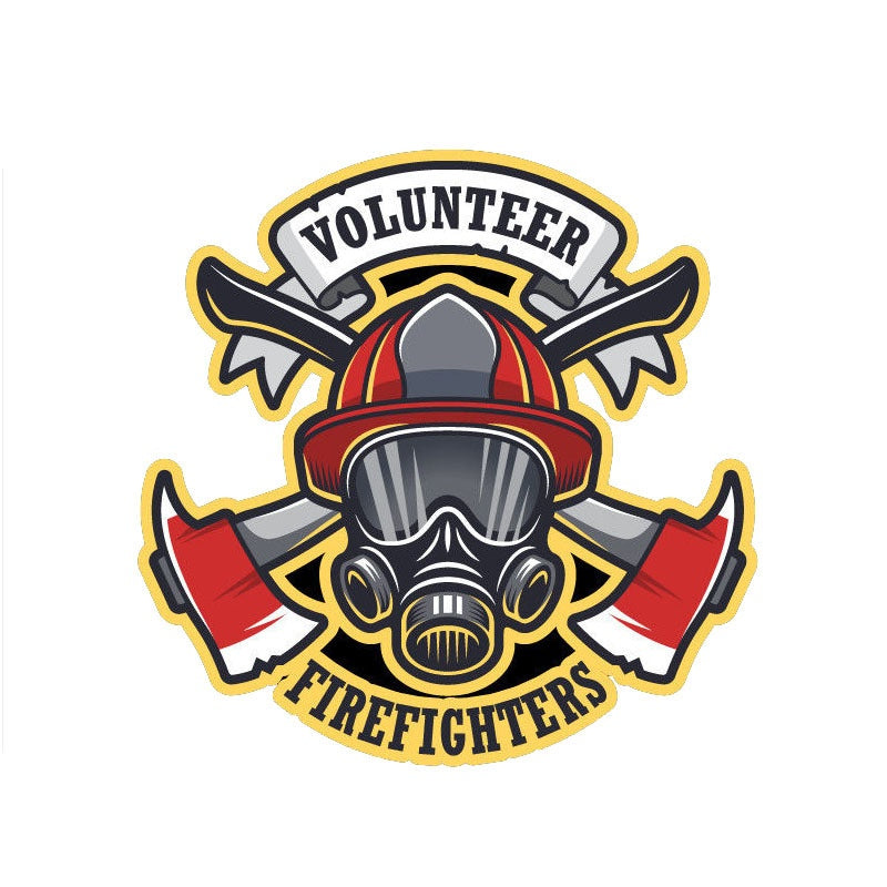 13.9CM*13.9CM Funny Volunteer Firefighter  Car Sticker  Decal 12-0659