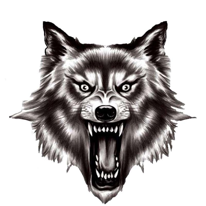 13.5CM*13.2CM A Ferocious Wolf Quality  Car Sticker Decal 12-300523