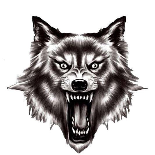 13.5CM*13.2CM A Ferocious Wolf Quality  Car Sticker Decal 12-300523