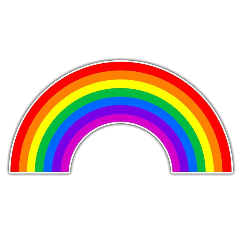 15.2CM*7.8CM Creative Rainbow Lesbian Gay  Decal Car Sticker 12-0250
