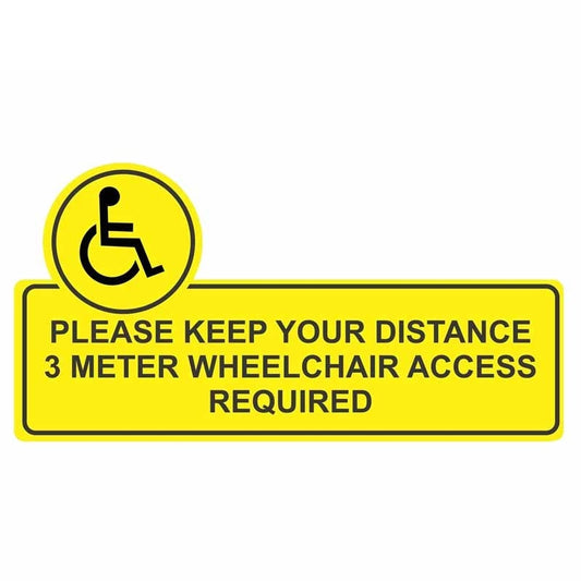 15.5CM*8CM Funny KEEP YOUR DISTANCE 3 METER WHEELCHAIR ACCESS REQUIRED Car Sticker Decal  12-0854