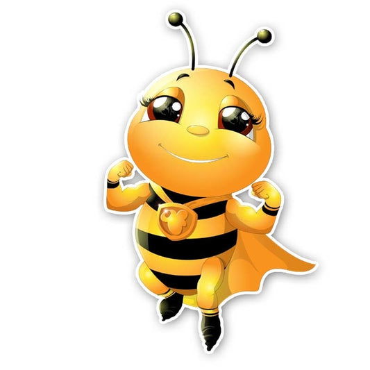 8.6CM*13.8CM Cartoon Creative Bee Decal  Car Sticker 12-300558