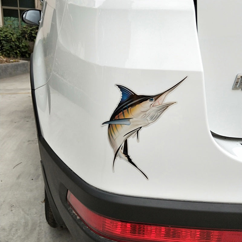 14CM*16.6CM Funny Marlin Fish Saltwater Car Sticker Decal  12-0646
