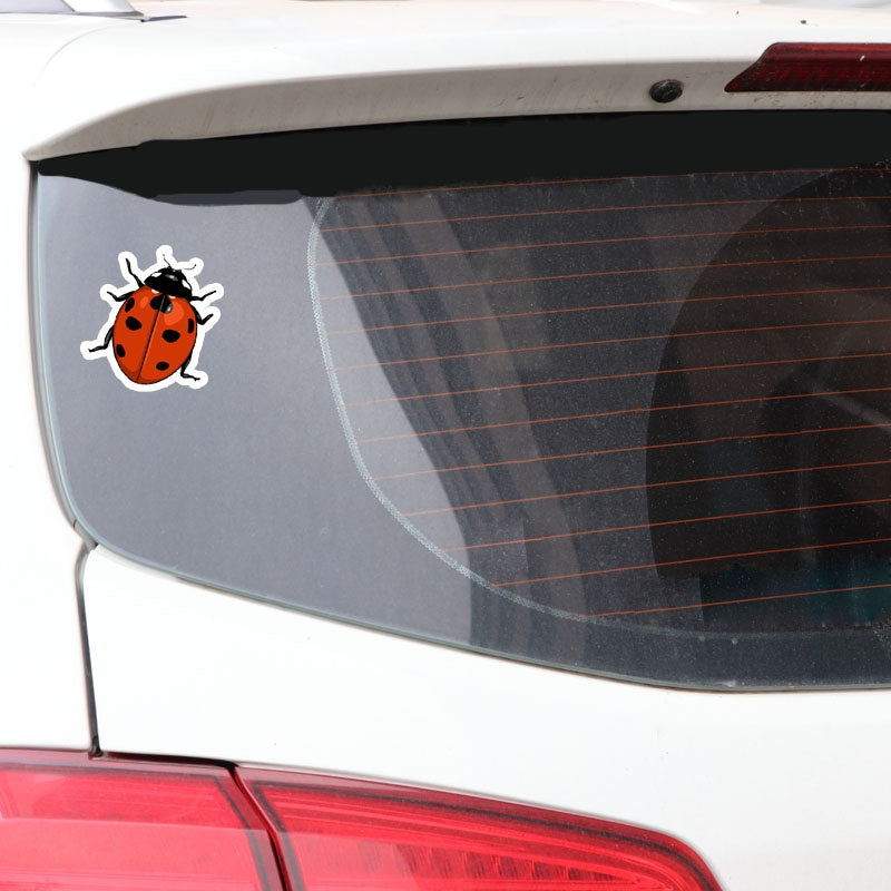 12CM*10.6CM Ladybug Animal Cartoon Car Sticker Funny  Decal 12-1086