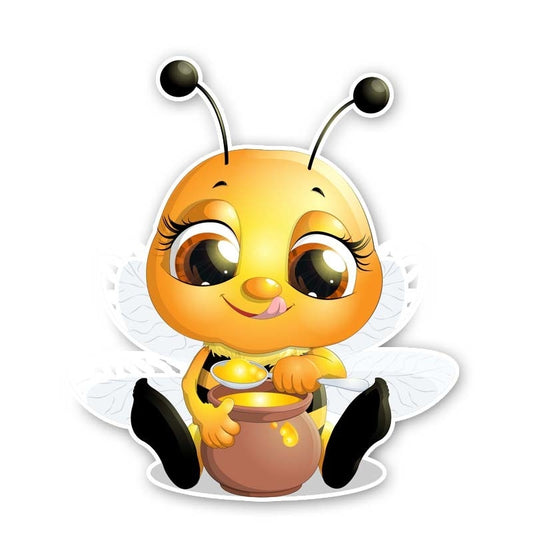 13.7CM*15.9CM Bees That Eat Honey  Decal Car Sticker 12-300557
