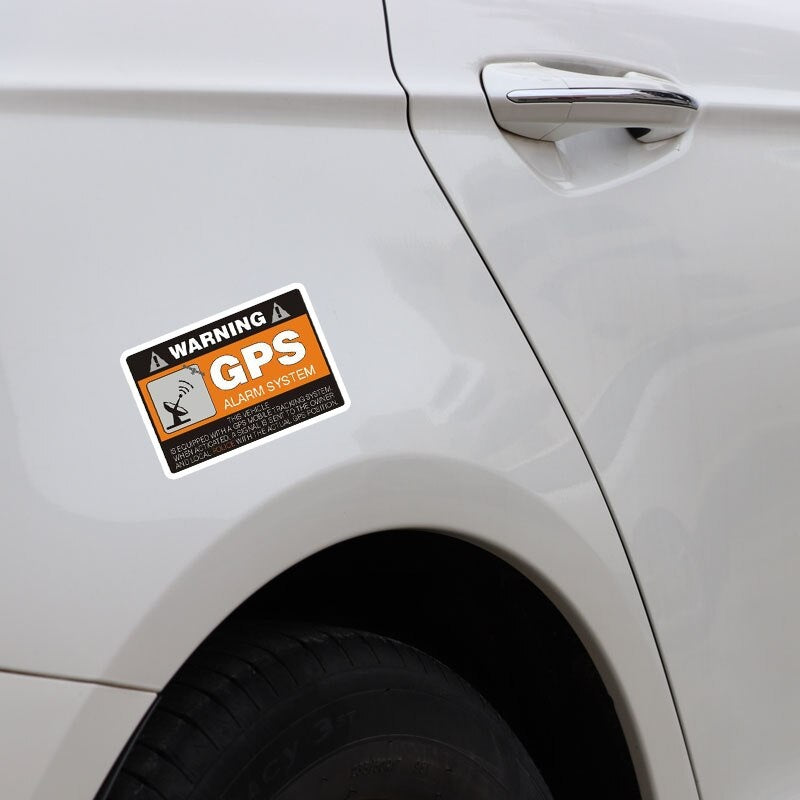 4X 8CM*5.3CM Warning Car Sticker GPS Alarm System Decal  12-0911
