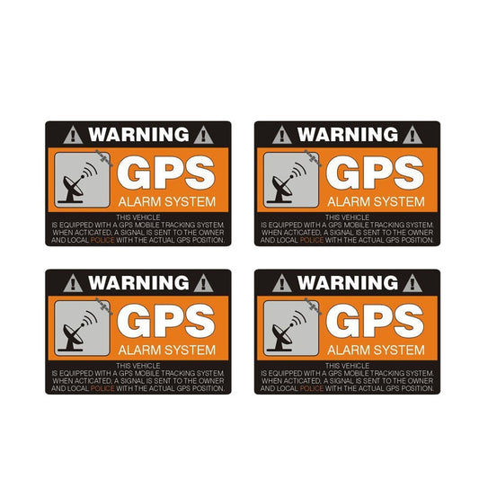 4X 8CM*5.3CM Warning Car Sticker GPS Alarm System Decal  12-0911