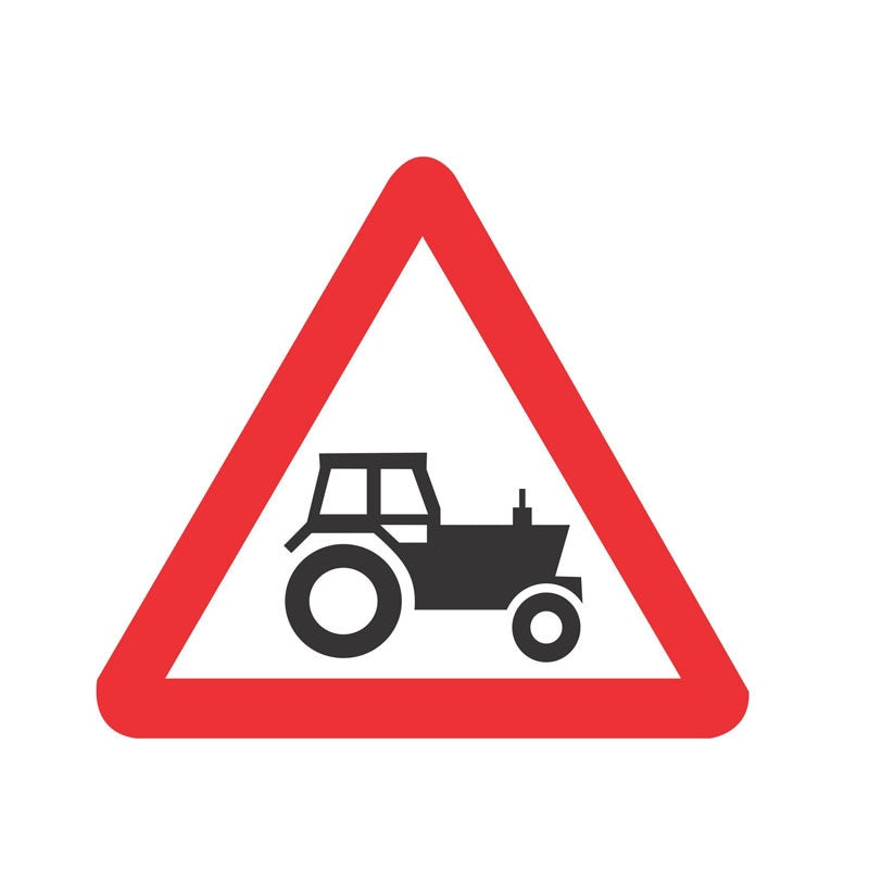 12.4CM*11CM Tractor Sign Road Safety Car Sticker Warning Decal  12-0841