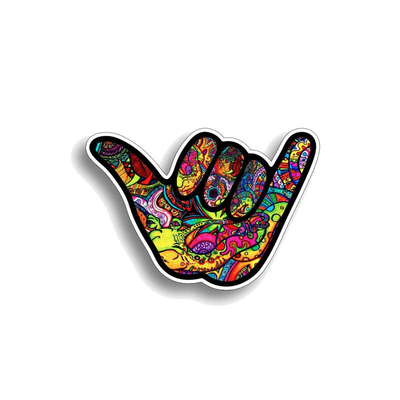 12.7CM*8.9CM Shaka Hang Loose Graffiti Car Sticker  Decal  12-0484