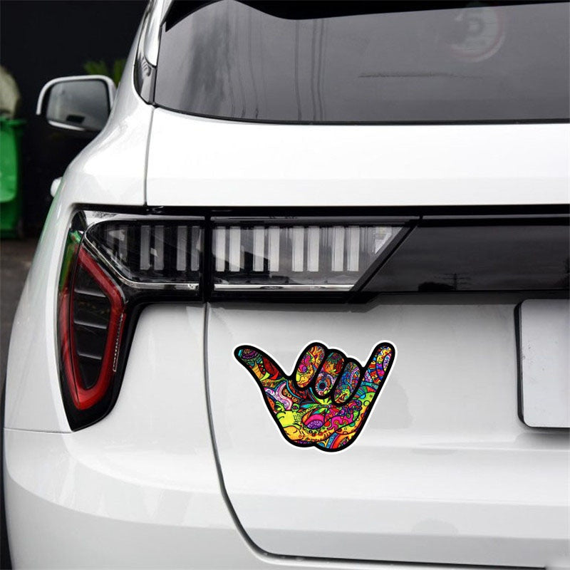 12.7CM*8.9CM Shaka Hang Loose Graffiti Car Sticker  Decal  12-0484