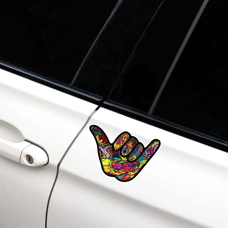 12.7CM*8.9CM Shaka Hang Loose Graffiti Car Sticker  Decal  12-0484