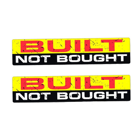 2X 18.5CM*4.1CM Funny Personality BUILT NOT BOUGHT Car Sticker Body  Decal 12-0003