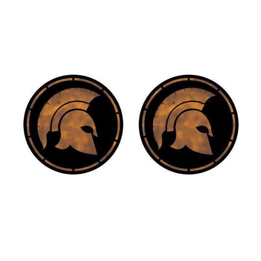 8.2CM*8.2CM 2X Car Sticker SPARTAN WARRIOR CIRCLE  Motorcycle Parts C1-7551
